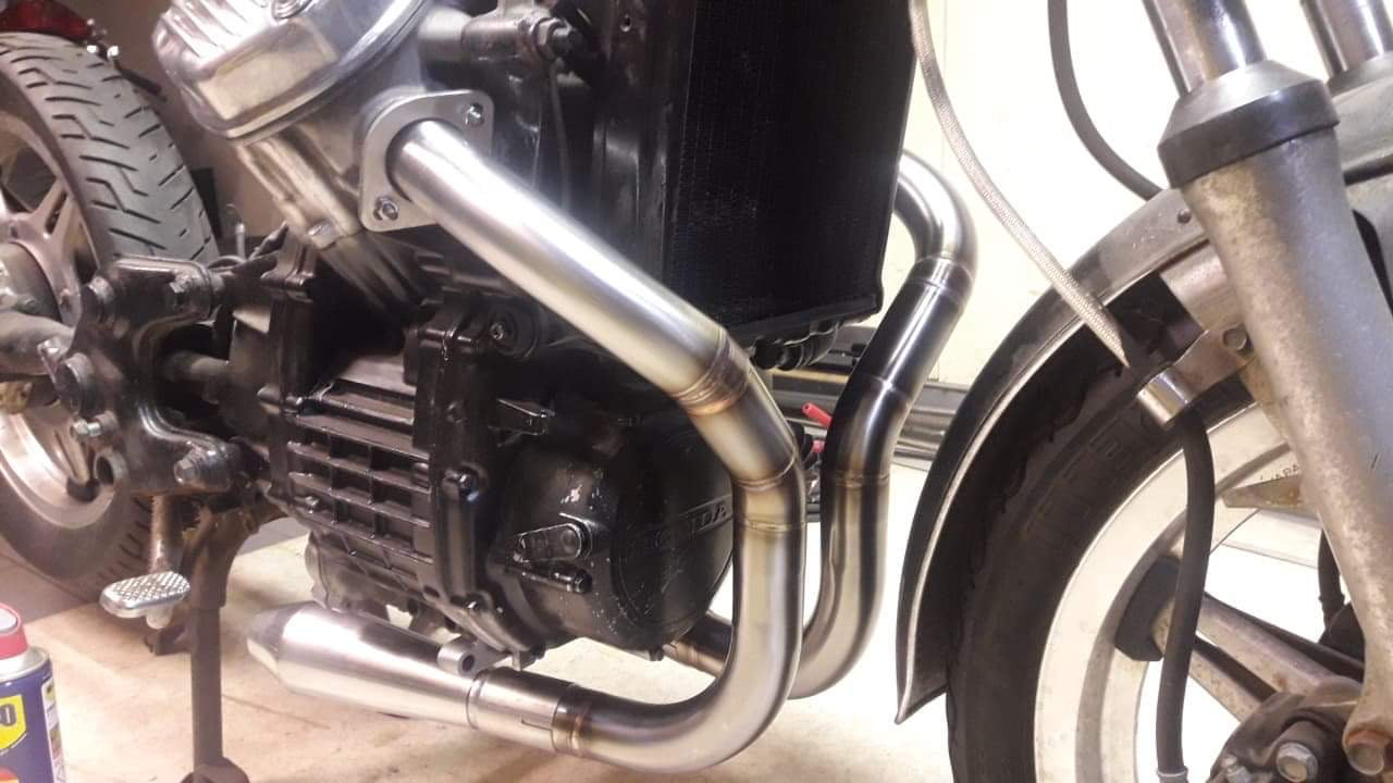 Honda CX GL custom Exhaust 'V for Victory' (ex. VAT) - MAD Exhausts