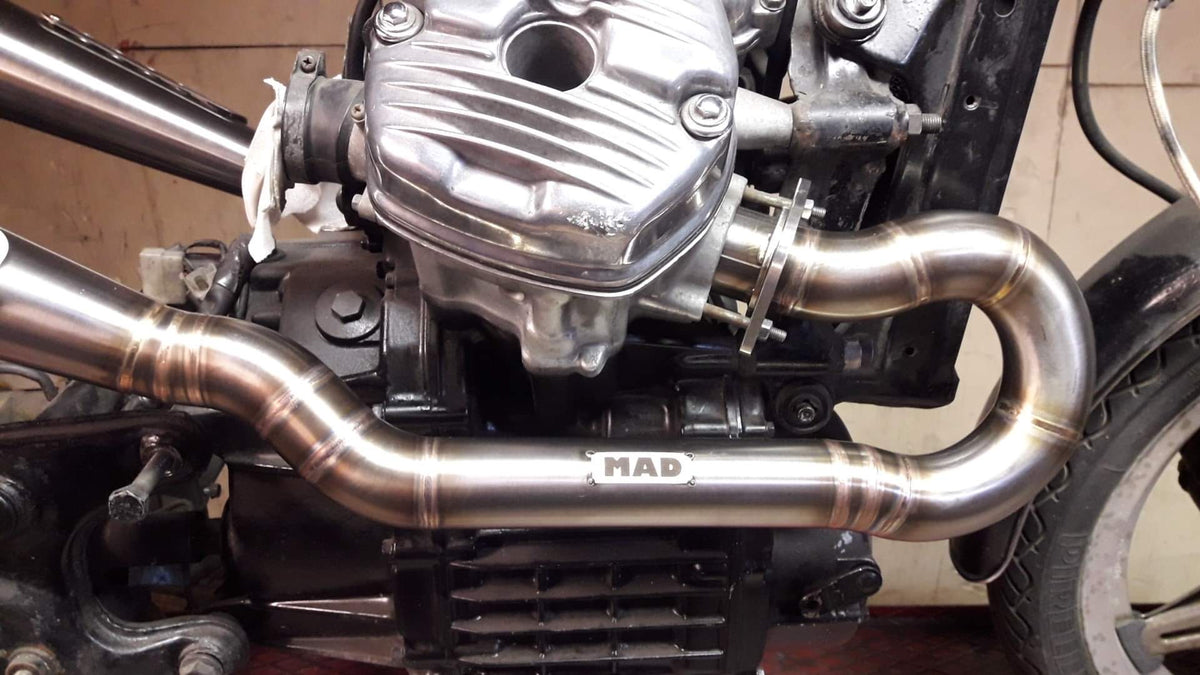Honda CX GL Scrambler 2 in 2 system - MAD Exhausts