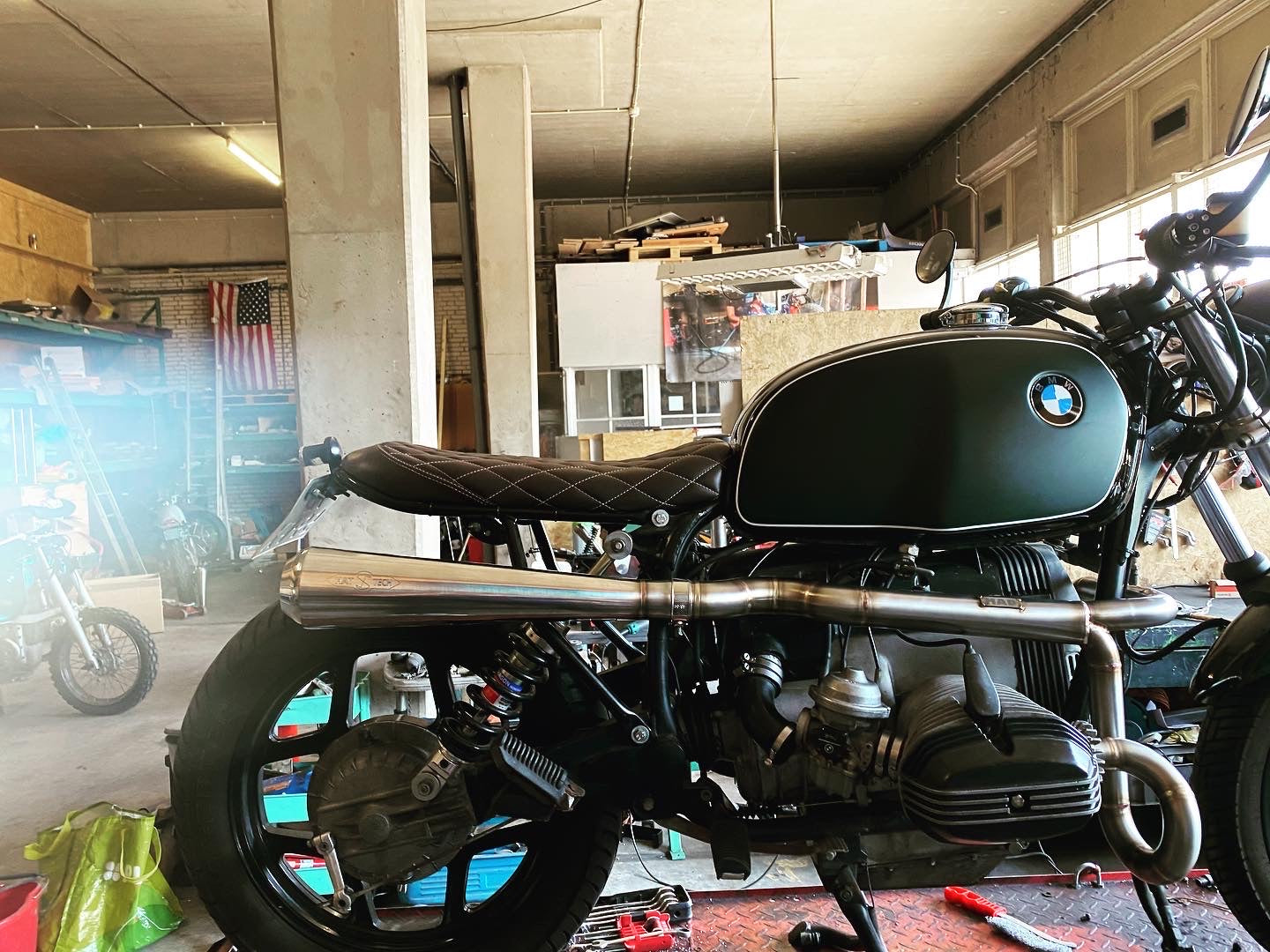 BMW R-series scrambler exhaust (R65, R80, R100) (ex. VAT) - MAD Exhausts