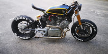 Load image into Gallery viewer, Yamaha XV virago TR1 caferacer exhaust with slash cut muffler (ex. VAT) - MAD Exhausts