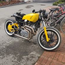 Load image into Gallery viewer, Yamaha XV Virago TR1 caferacer exhaust - Double Trouble Slash Cut - MAD Exhausts
