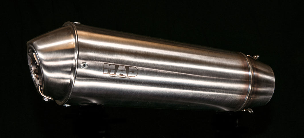 Modern Megaton Stainless steel handmade muffler  (ex. VAT) - MAD Exhausts