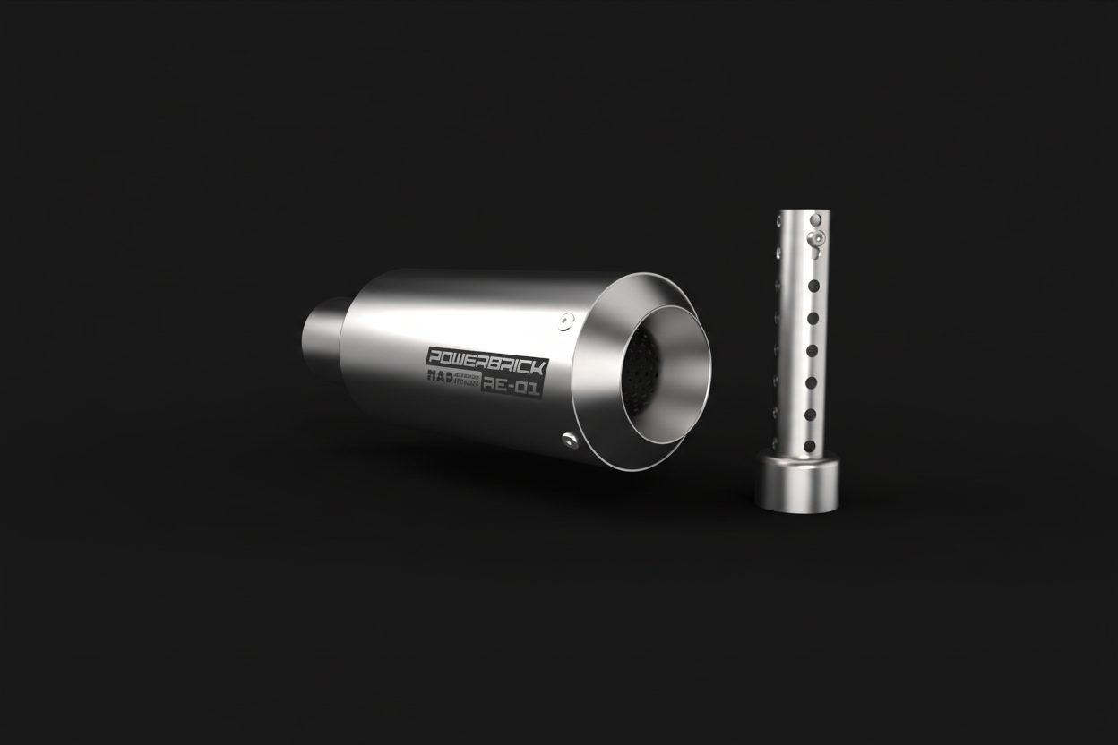 Powerbrick RE-01 High quality muffler - MAD Exhausts