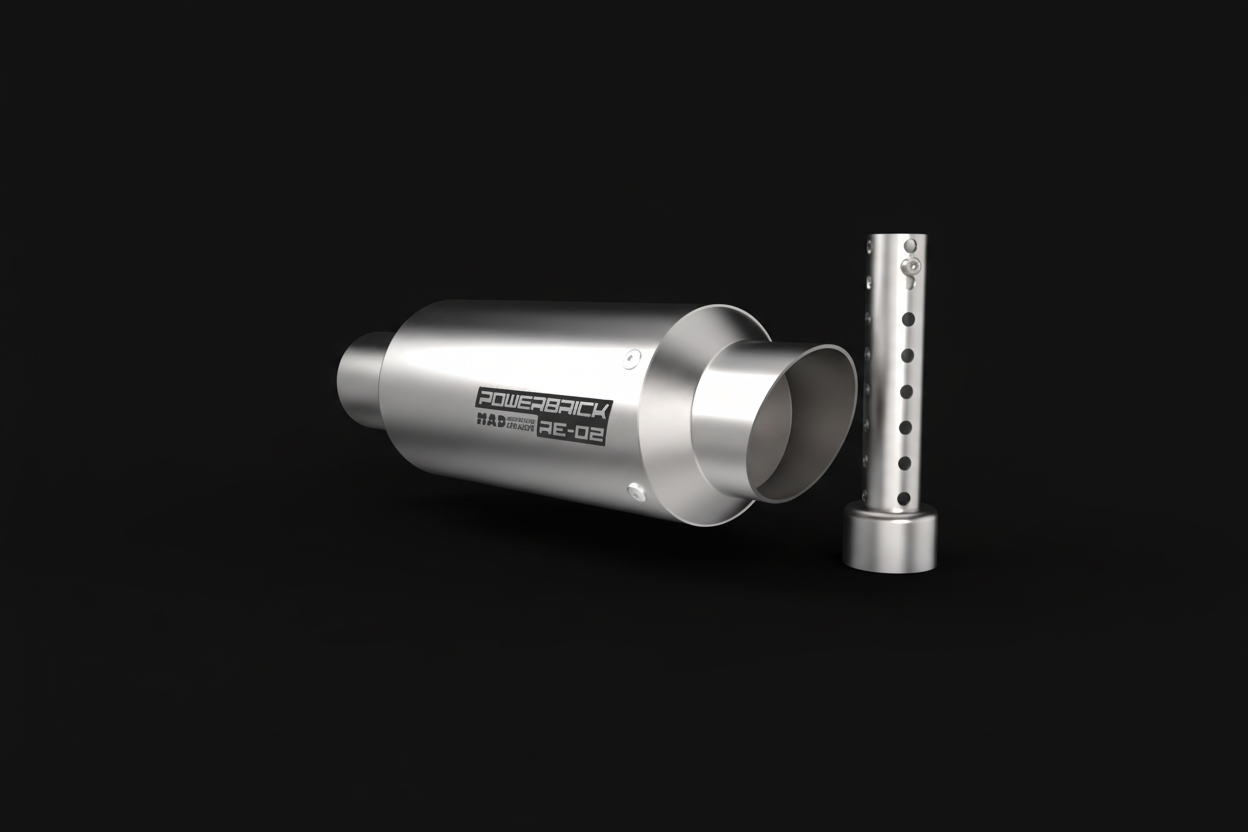 Powerbrick RE-02 High quality muffler - MAD Exhausts