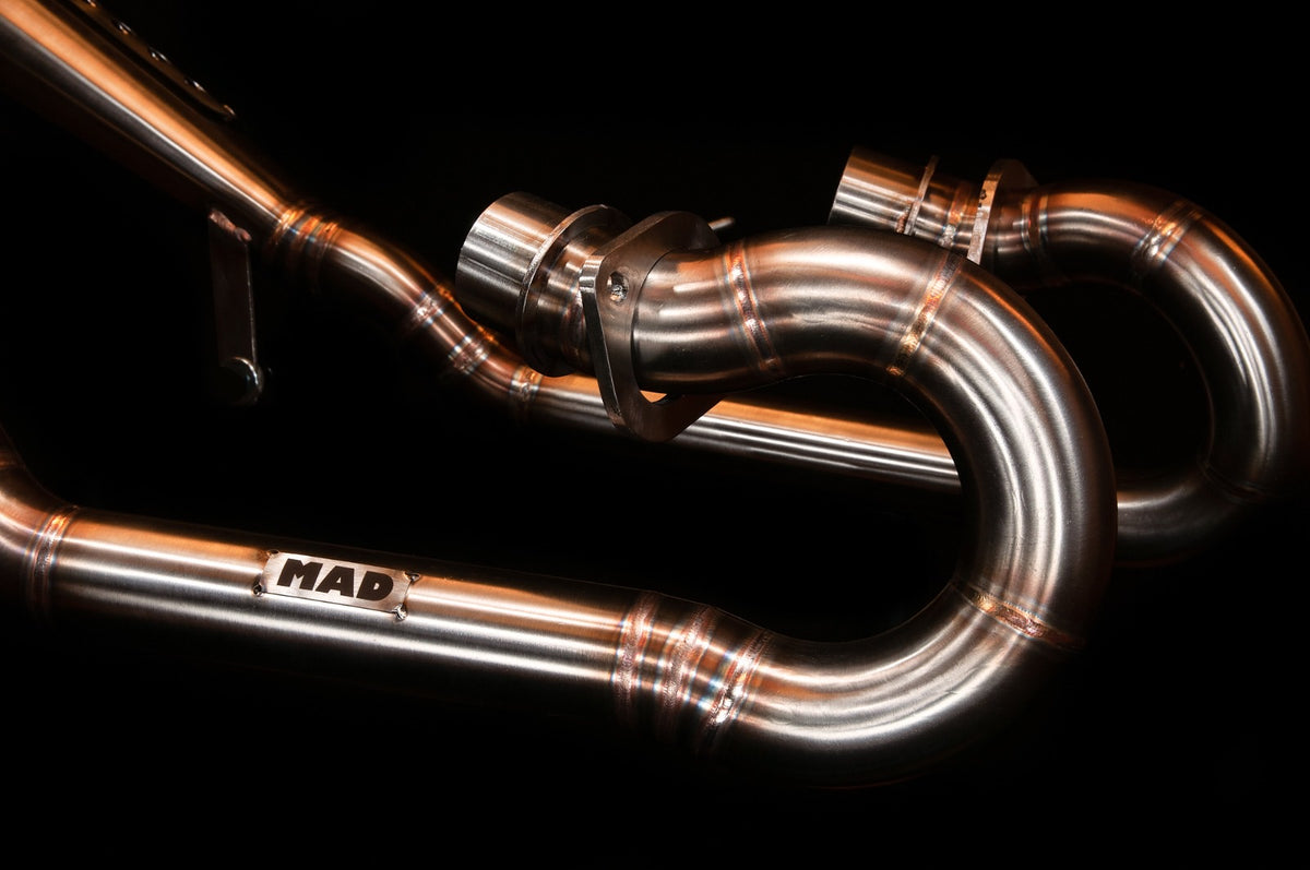 Honda CX GL Scrambler 2 in 2 system - MAD Exhausts