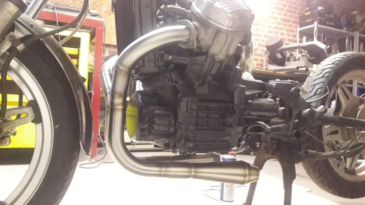 Honda CX GL custom Exhaust 'V for Victory'  (ex. VAT) - MAD Exhausts