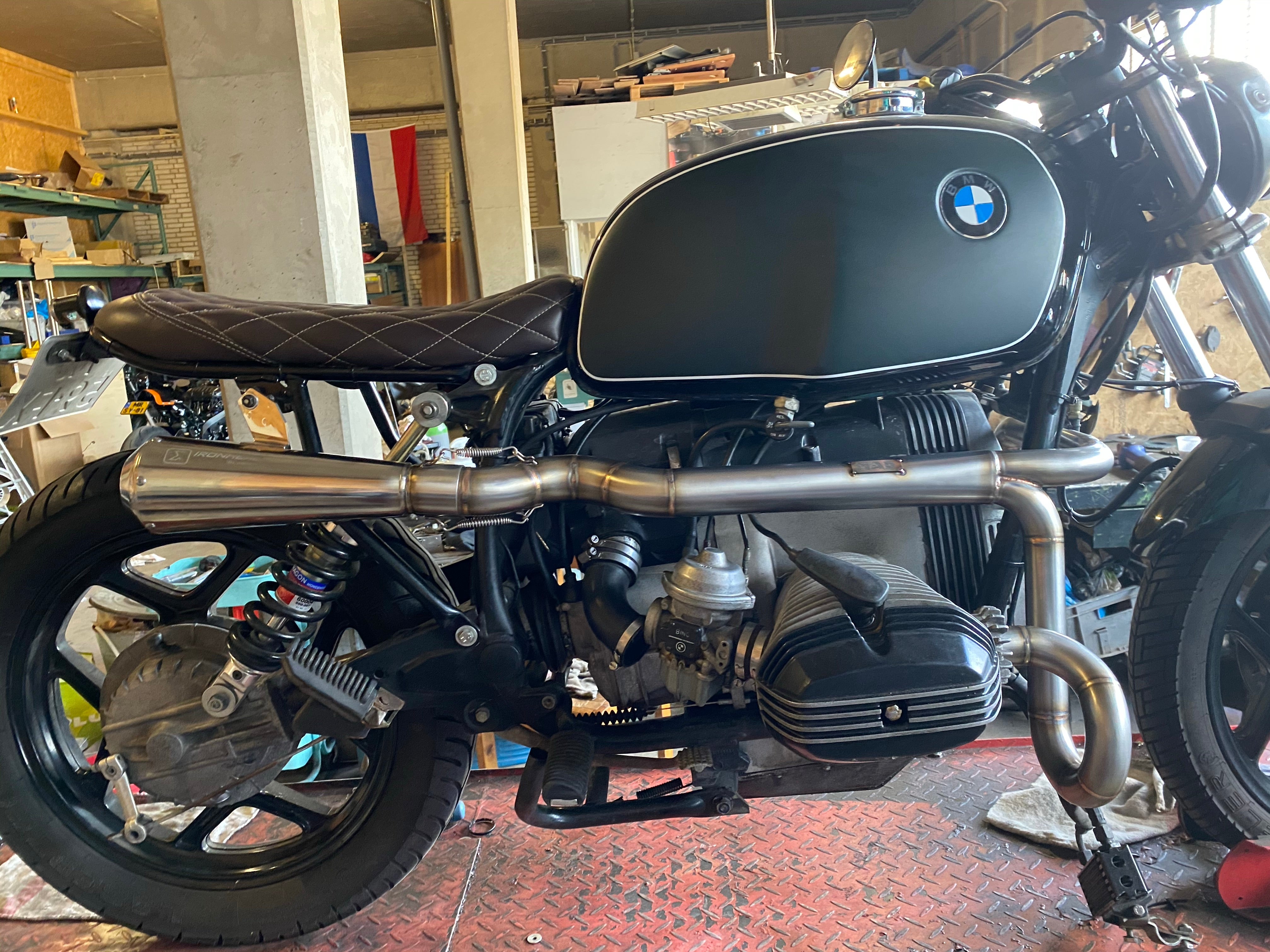 BMW R-series scrambler exhaust (R65, R80, R100)  (ex. VAT) - MAD Exhausts