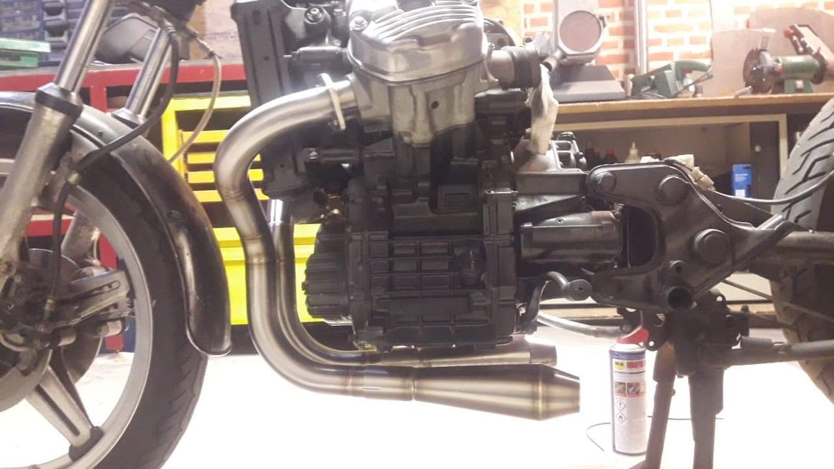 Honda CX GL custom Exhaust 'V for Victory'  (ex. VAT) - MAD Exhausts