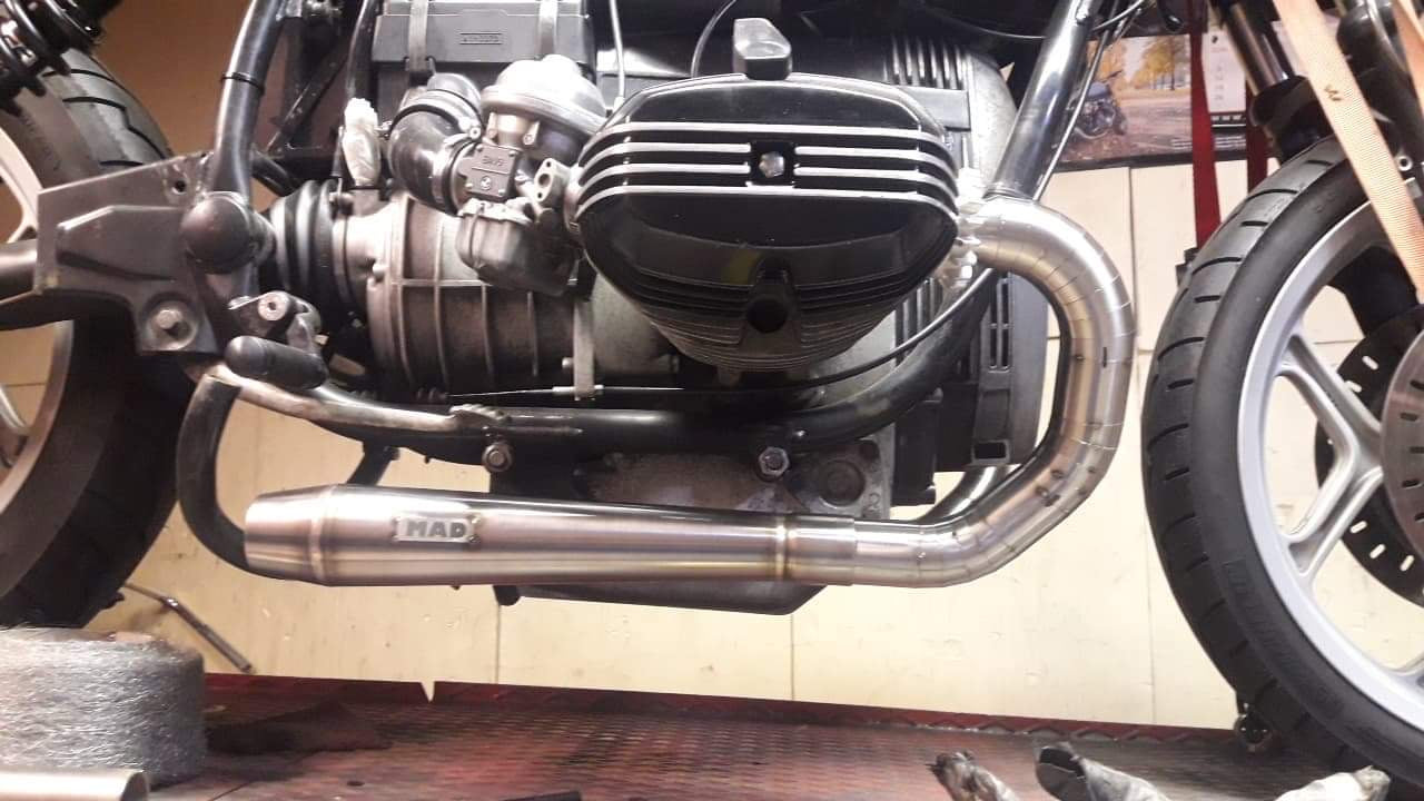 Custom R80 Exhaust BMW R80 R100 R75/6 caferacer exhaust– MAD Exhausts
